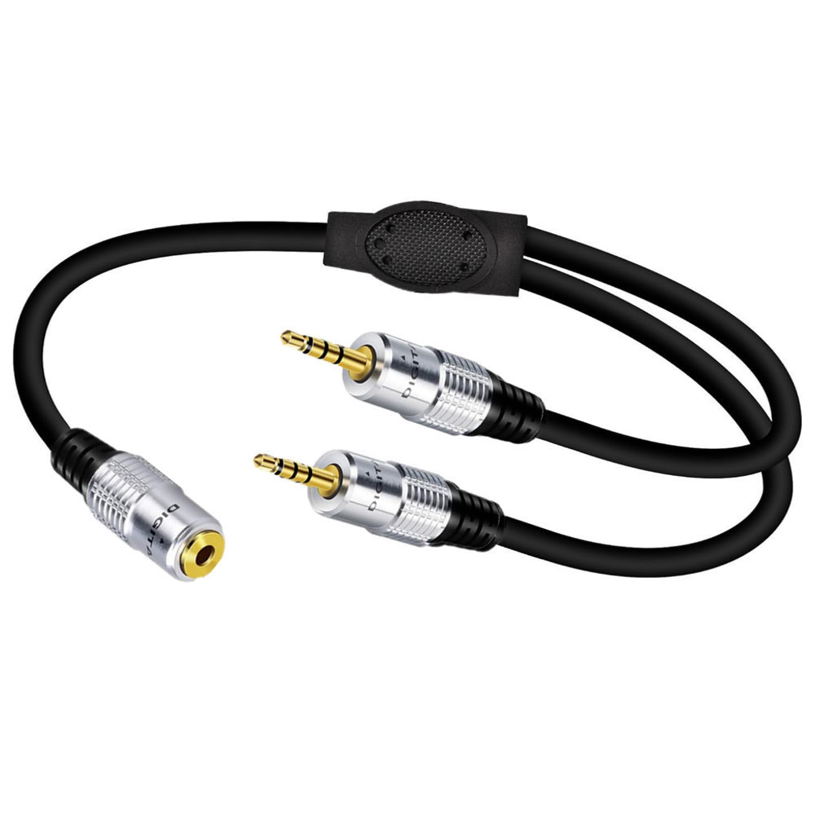 Kalttoy Duty Stereo DC3.5mm Auditory Splitter Enhances Transmission for Sharing Music Videos Across 2 Devices Double Headphone Adapter