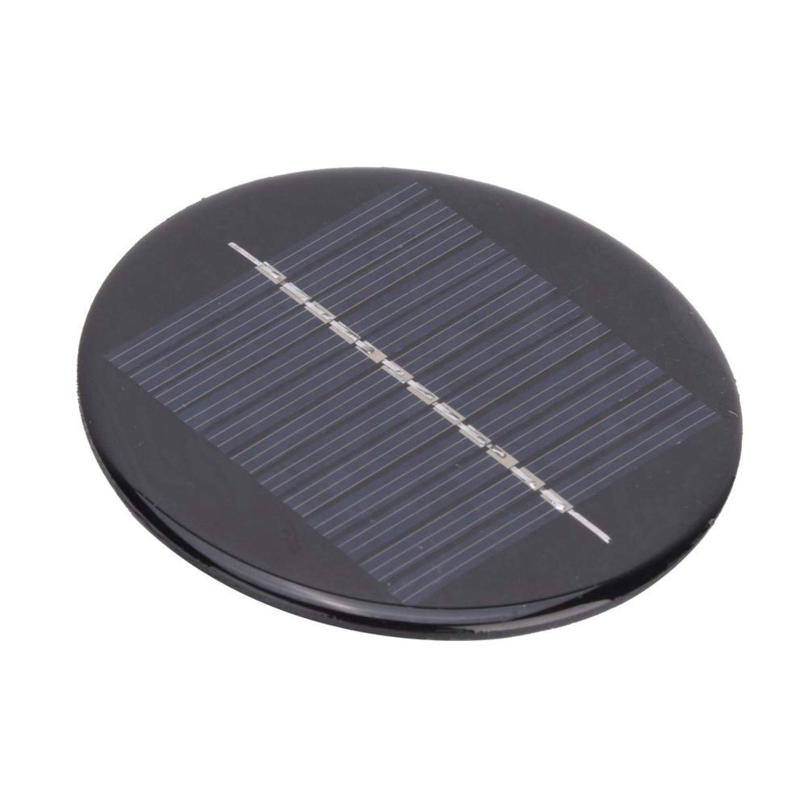 Modulo Pannello Solare Rotondo da 4 Pezzi 6v 80mm di Diametro, Pannello di Ricambio per Luci Solari per Lanterne da Giardino