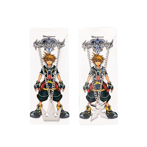 Kingdom Hearts Sora's Crown & Roxas's Cross Necklaces
