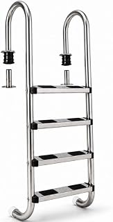Arebos Edelstahl-Poolleiter, 4 Stufen