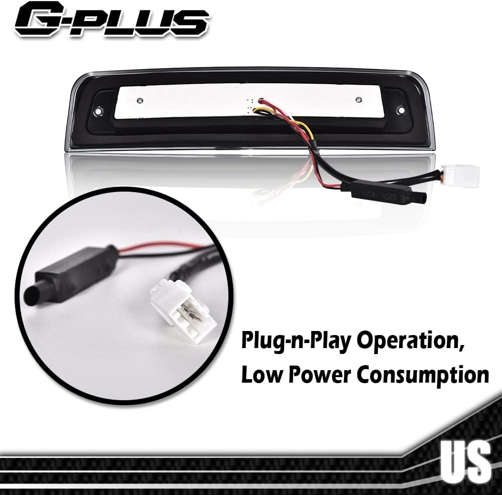 G-PLUS Truck Third 3rd Tail I Brake Light Cargo High Mount Stop Lamp Compatible With 2009-2010 Dodge Ram 1500 2010 Dodge Ram 2500 3500 2011-2017 Ram 1500 2500 3500