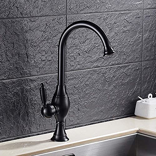 Robinet de salle de bain noir pour vasque de comptoir moderne