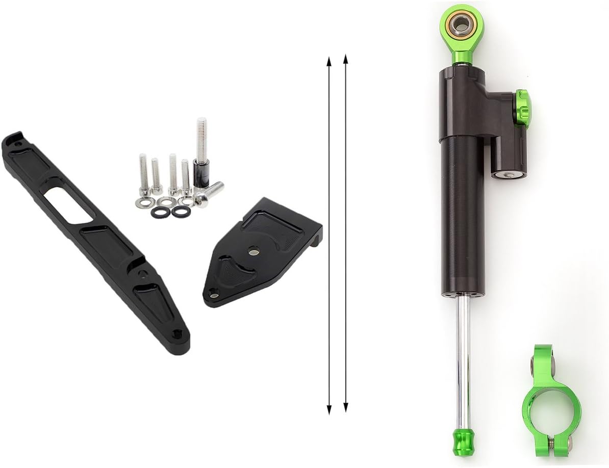 FXCNC Motorcycle CNC Steering Damper Stabilizer Buffer Control Bar With Mounting Bracket Kit Full Set Compatible with XJR1300 2002-2015