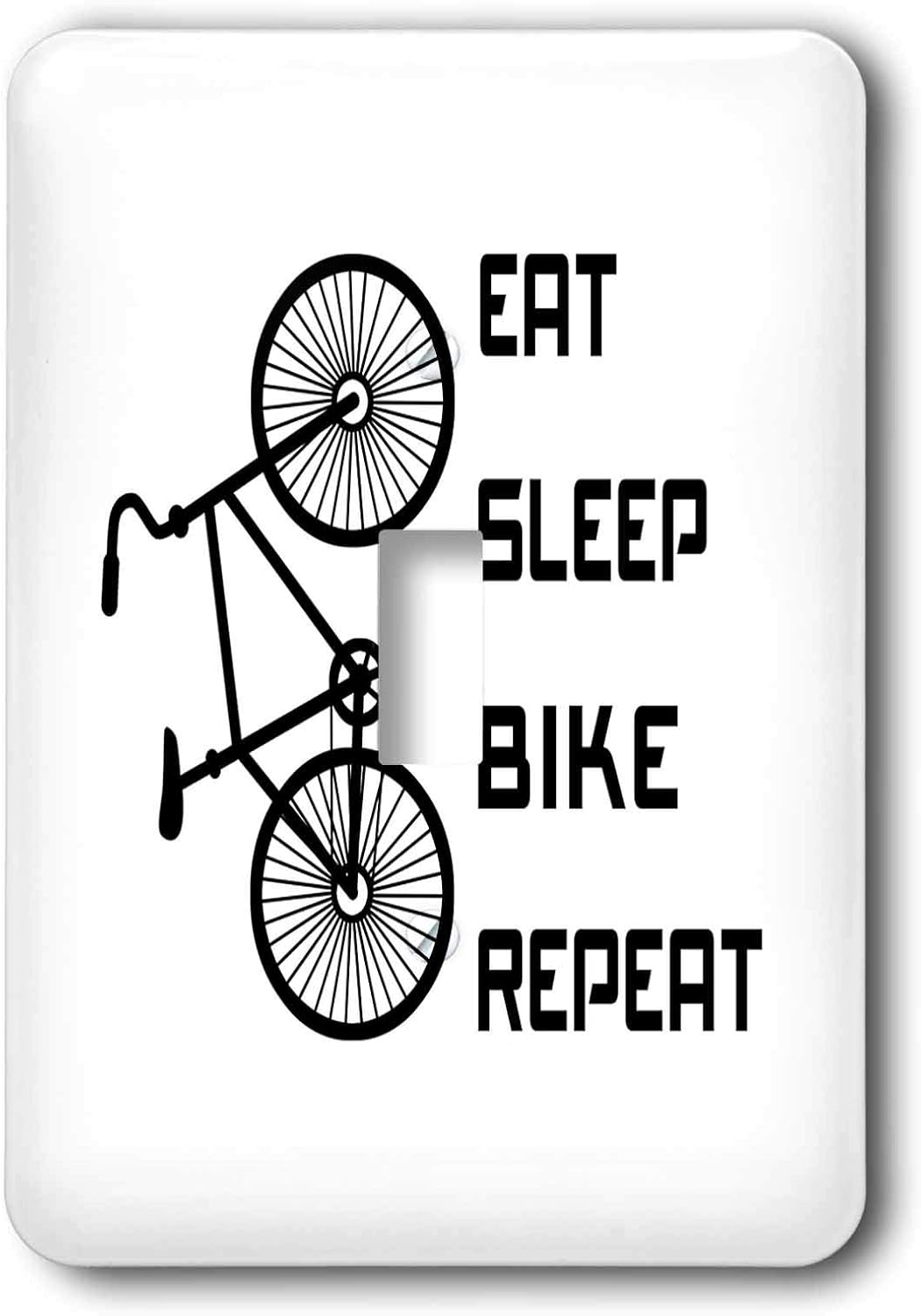 3dRose Eat Sleep Bike Repeat for all cyclist riding their bikes. double toggle switch