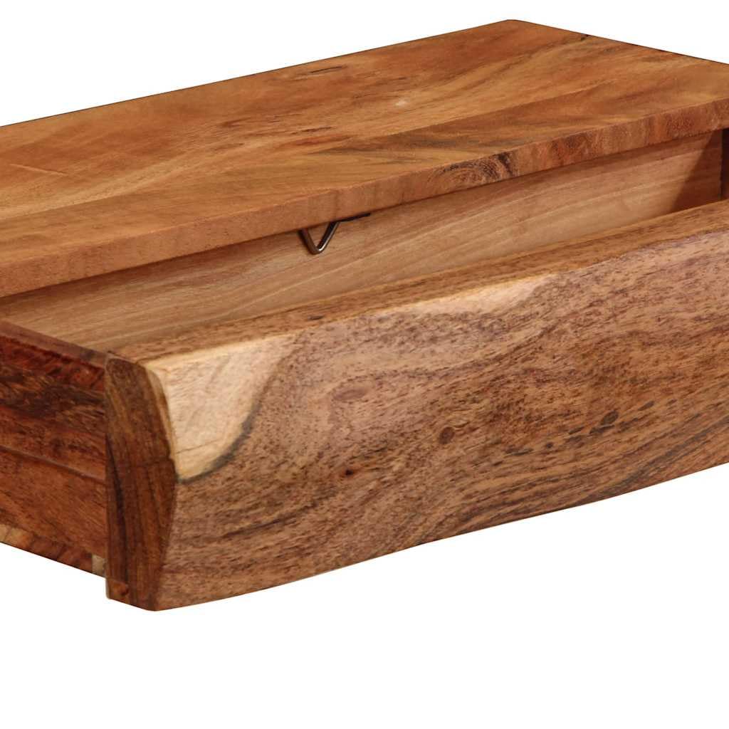 vidaXL Étagères murales 2 pcs 40x17x8 cm Bois Massif d'acacia, étagère Flottante, étagère de buanderie, étagère pour CD, étagère Murale d'exposition