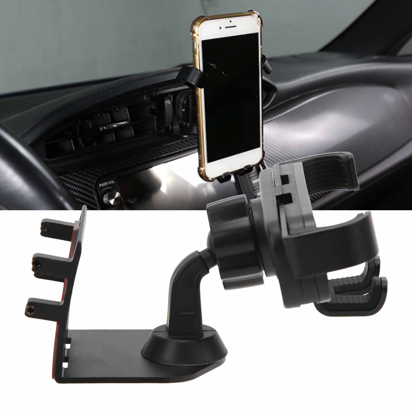 Supporto Telefono Auto, Porta Cellulare per Bocchetta Aria in Lega di Alluminio Nero, Supporto a Clip Universale per Smartphone su Cruscotto e Presa d'Aria Auto 2012-2020