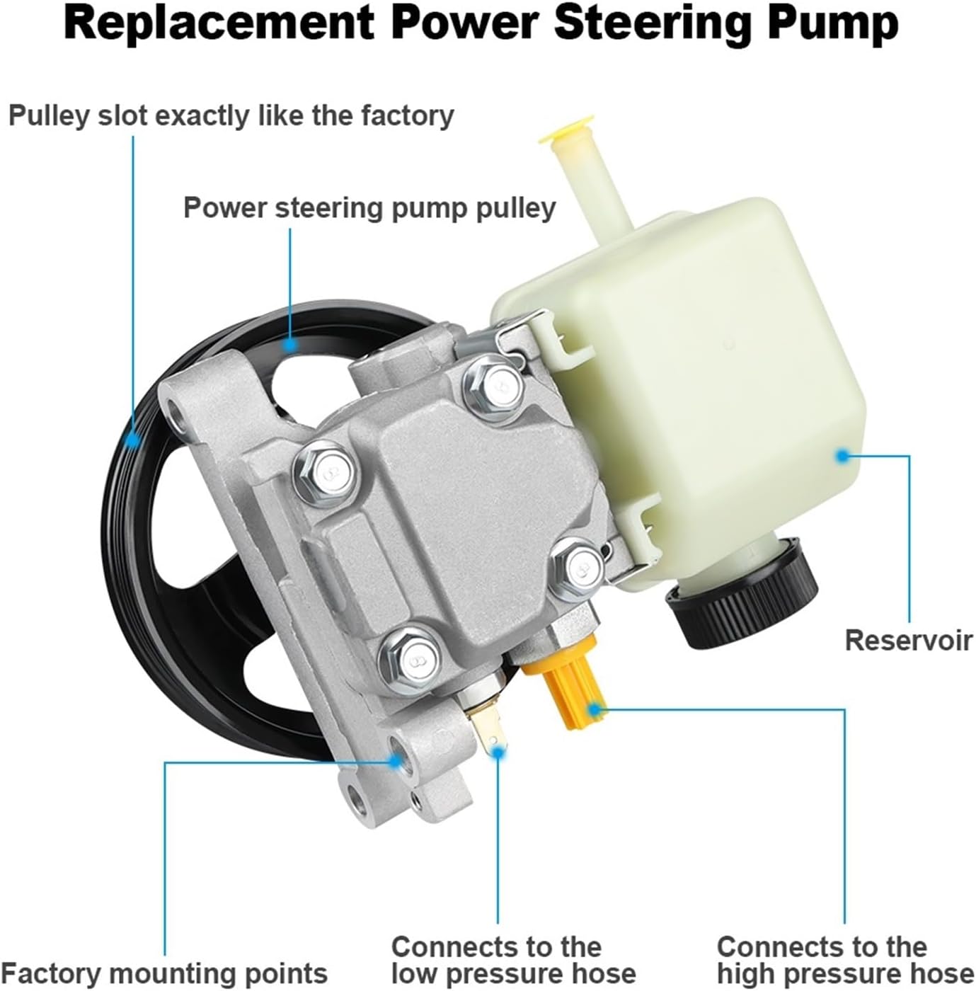 Compatible For Mazda CX-7 2.3L-2007-2012 Power Steering Pump 21-5495 56100-R40-305 EG2132600A BGJ6E-32-600B EG2132650C EG21-32-600A B