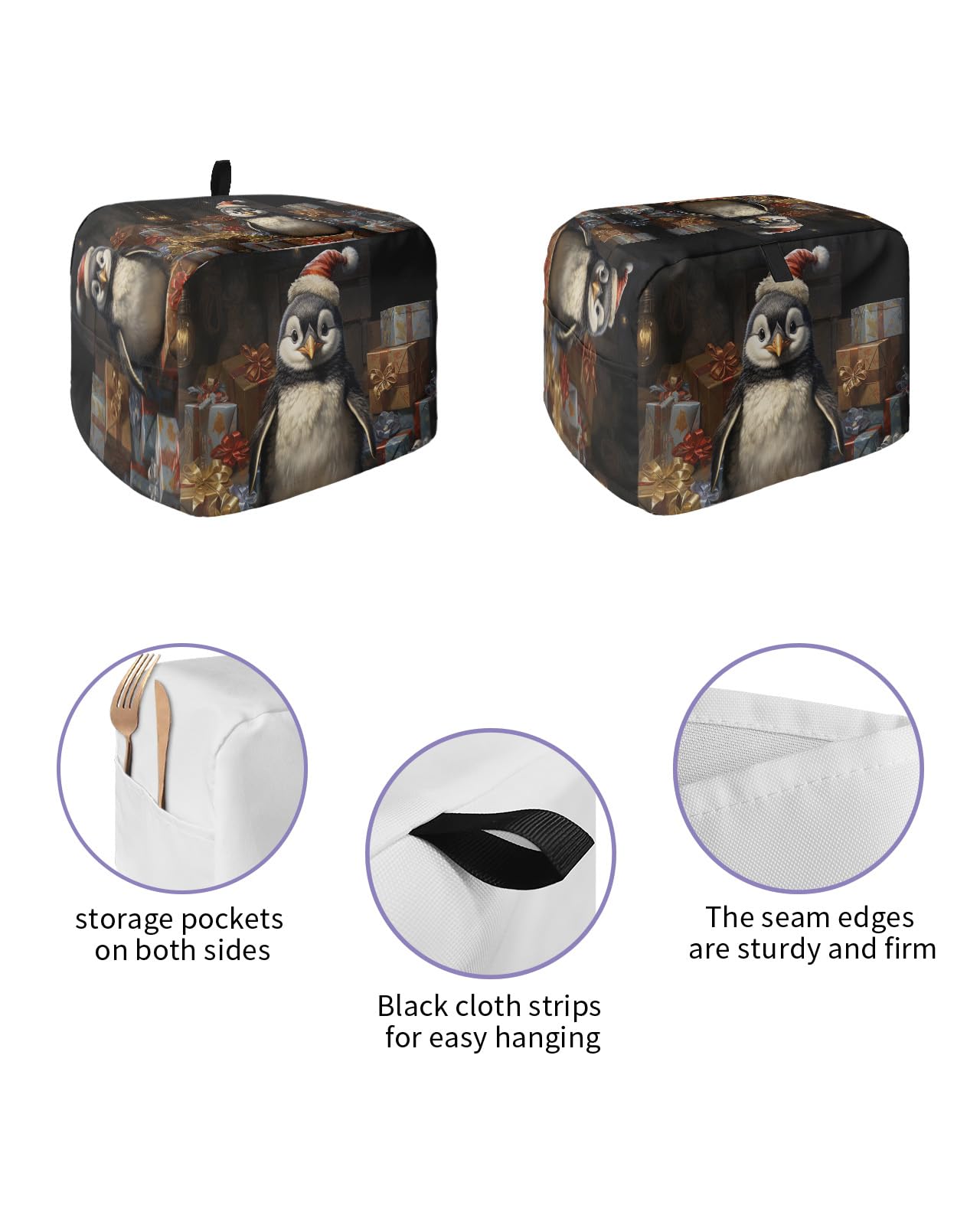 Cute Rabbit Toaster Cover For 2-Slice Toasters - Washable Dust Protector