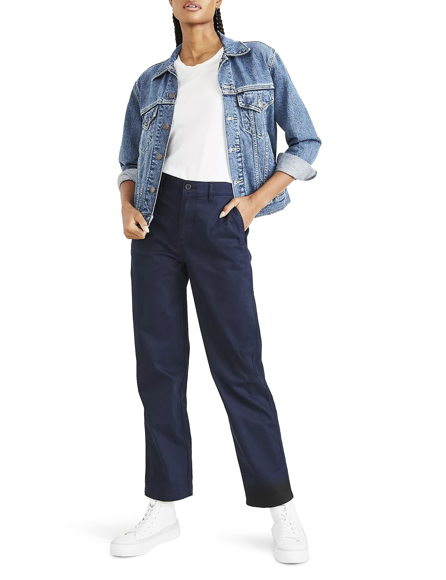 Dockers Original Khaki High Straight, Pantaloni Donna, Navy Blazer, 27 Regular-image