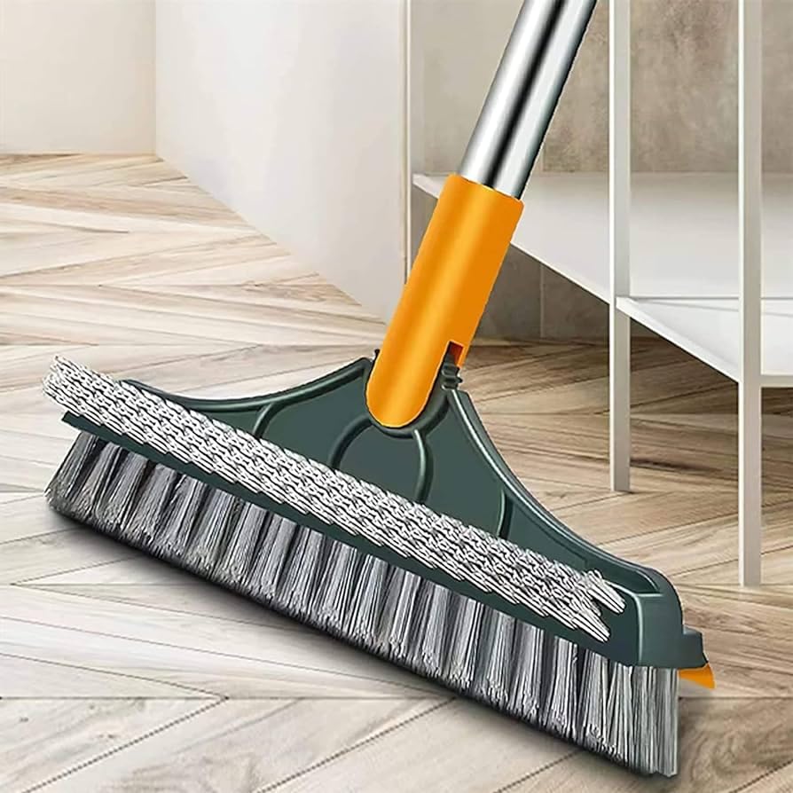 Multipurpose Cleaning Brush Tiles and Bathroom Cleaning Brush with Long Handle and 180° Degree Mobility, V-Shape Ergonomic Design for Deep Cleaning and Squeegee Wiper (3 in 1) (B0CZM94D15) Amazon Price History, Amazon Price Tracker