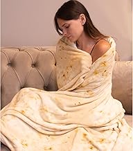 Elif Tortilla Throw Blanket, Burrito Blankets, Double Sided Giant Round Wrap Blanket for Adults and Kids, Novelty Funny Soft Flannel Taco Blanket for Your Family (Light Beige, 71 Inches)