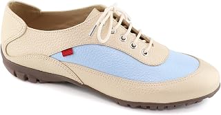 Womens Casual Laceup Comfortable Genuine Leather Lightweight Performance Spikeless Breathable Waterproof Cushion Support Golf Shoe