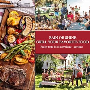 Techwood 1600W Indoor Outdoor Electric Grill, Electric BBQ Grill, Portable Removable Stand Grill, Red Techwood 1600W Indoor Outdoor Electric Grill Electric BBQ Grill Portable Removable Stand Grill Red