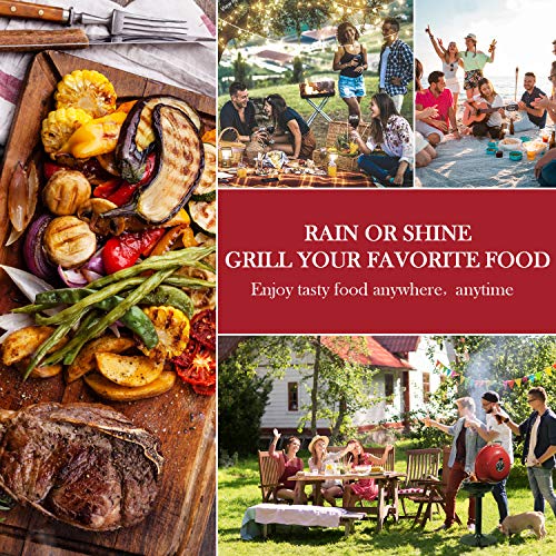 Techwood-1600W-Indoor-Outdoor-Electric-Grill-Electric-BBQ-Grill-Portable-Removable-Stand-Grill-Red Techwood 1600W Indoor Outdoor Electric Grill Electric BBQ Grill Portable Removable Stand Grill Red