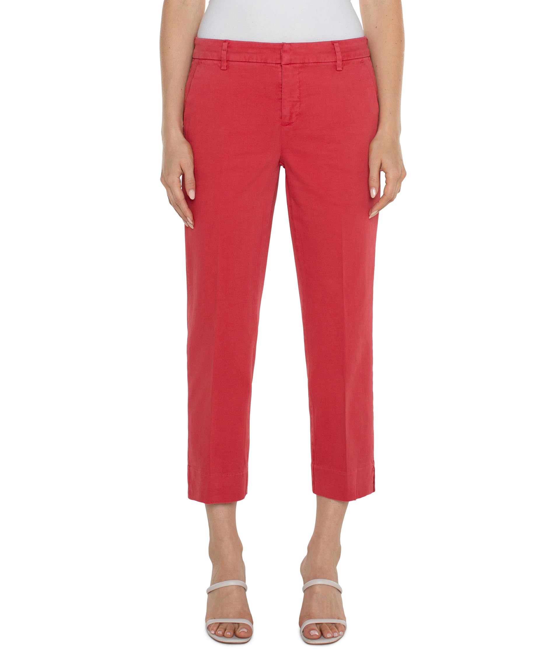 Liverpool Womens Kelsey Crop Mid-Rise Trouser with Slit Soft Touch Twill 26