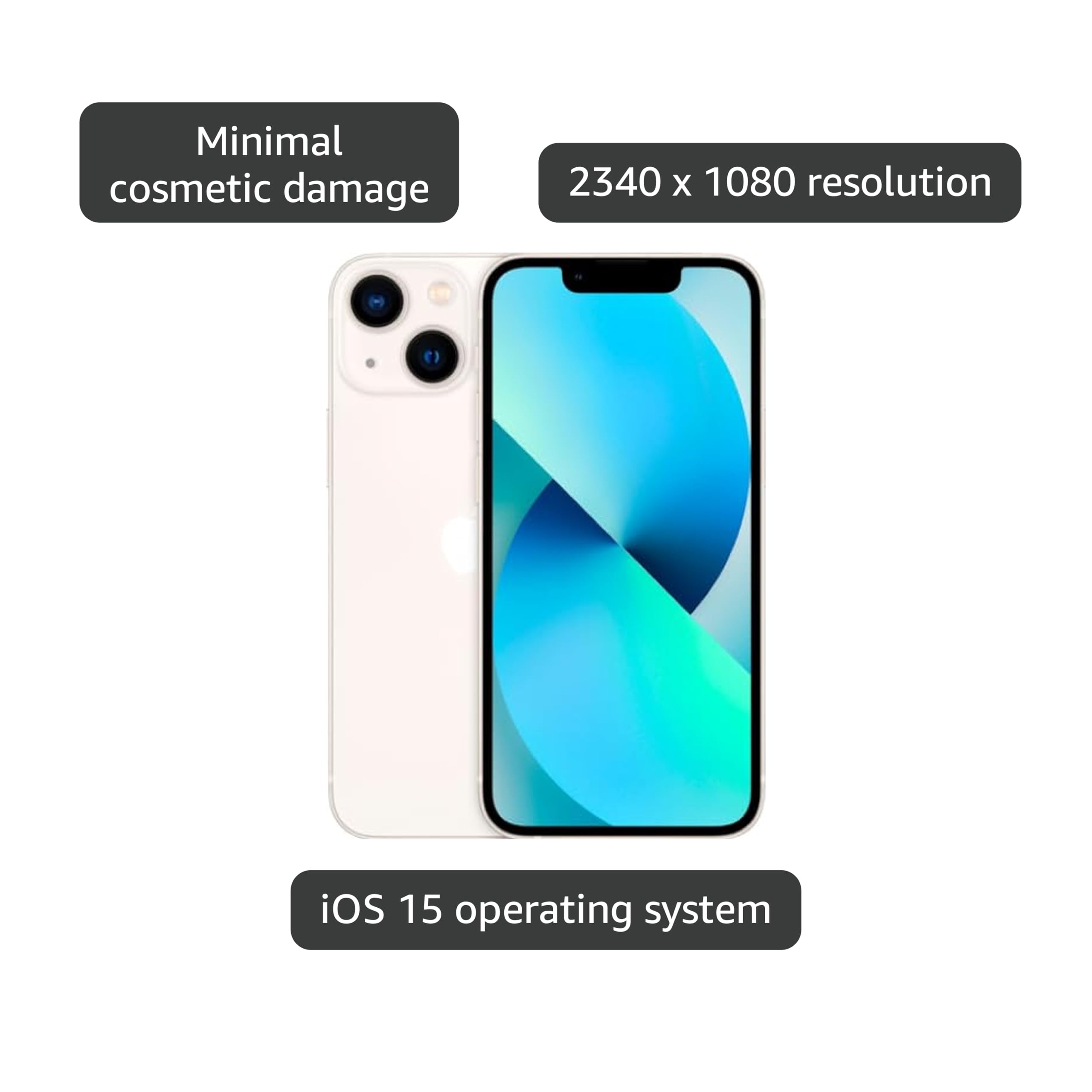 Amazon.com: Apple iPhone 13 Mini, 128GB, Starlight - Unlocked