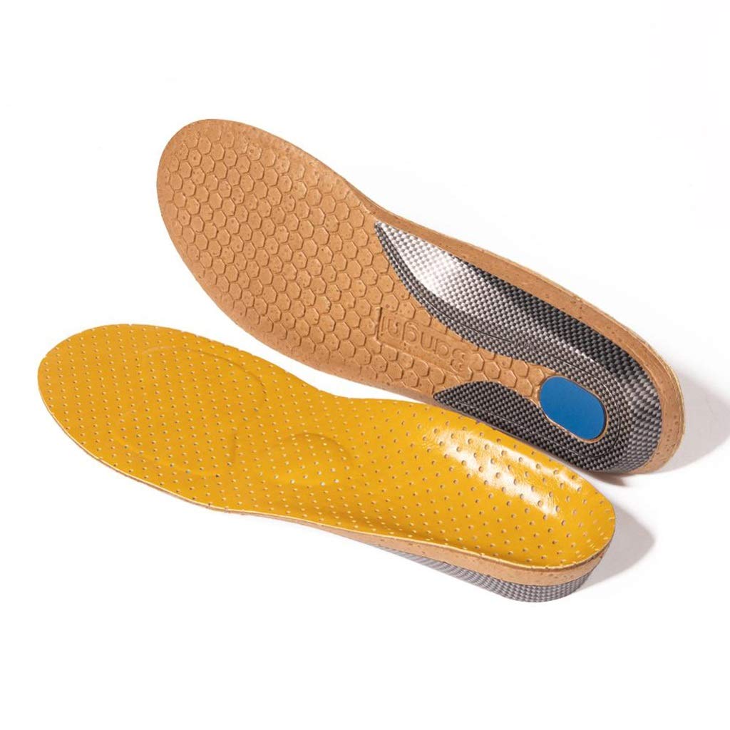 Leather Orthotics Insole for Flat Feet Hard Arch Support Shoe Pads Orthopedic Insoles for Men Women Feet Cushion