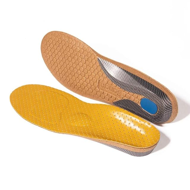 Leather Orthotics Insole for Flat Feet Hard Arch Support Shoe Pads Orthopedic Insoles for Men Women Feet Cushion