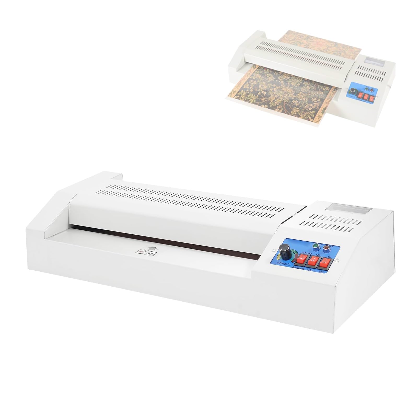 Genérico Máquina Laminadora De Rodillos Calientes Y Fríos, Ancho De Laminación De 320 Mm, Máquina Laminadora De Temperatura Ajustable, Motor De Alta Velocidad De 600 W
