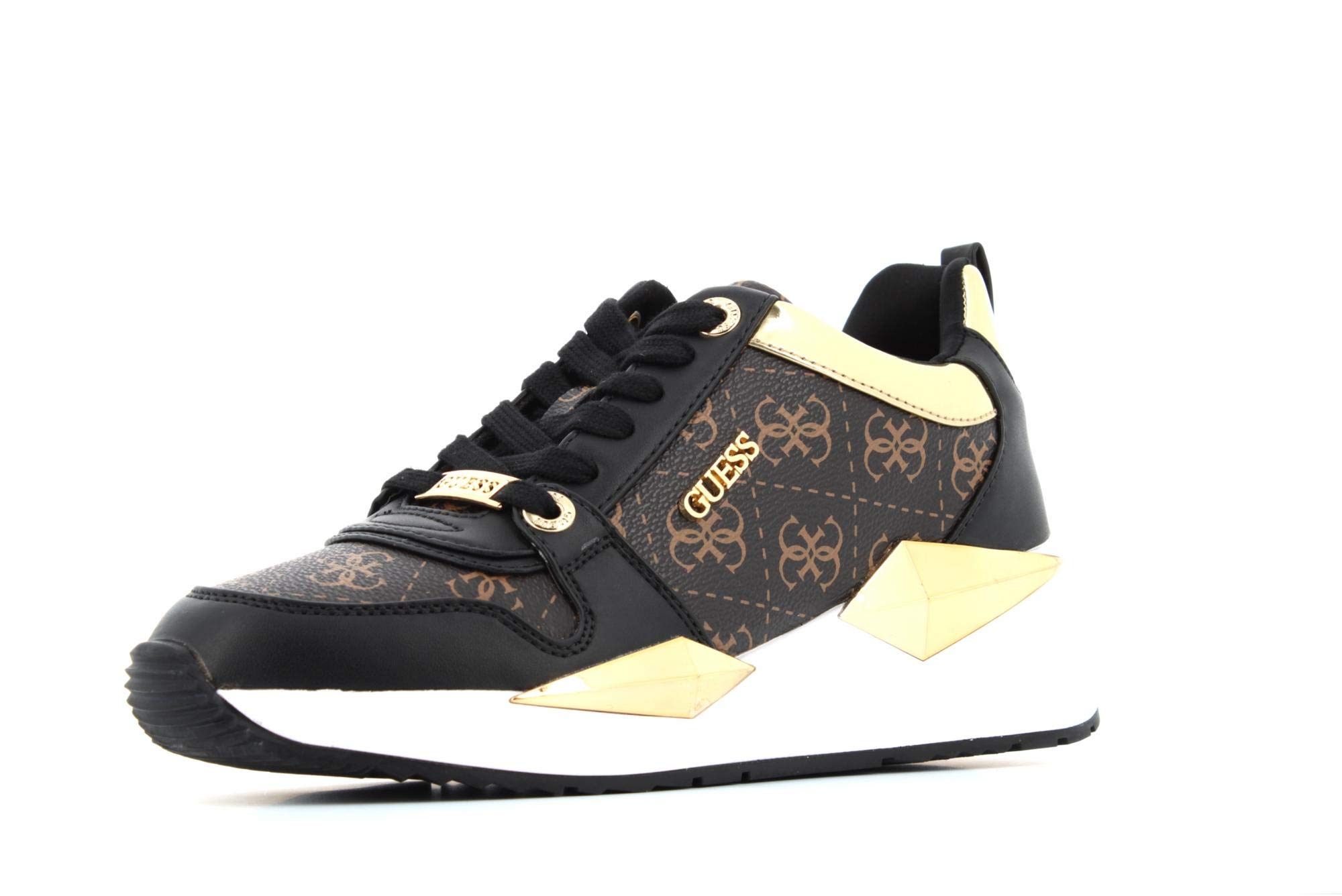 guess sneakers black and gold