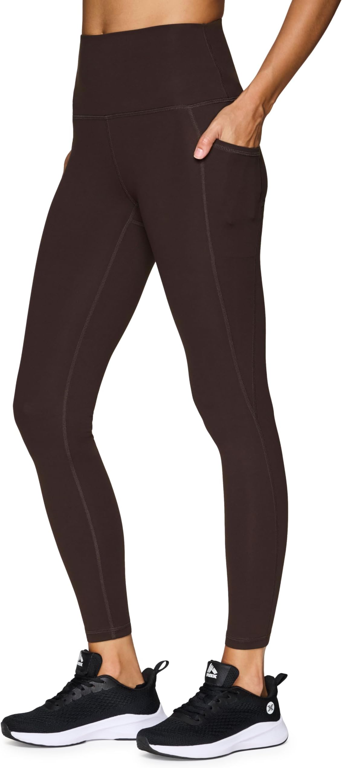 Active Women's Ultra Soft Solid Workout Running Yoga Leggings with Pockets