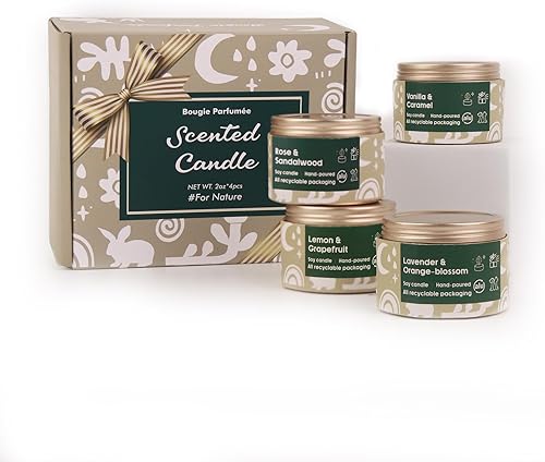 Velas perfumadas de Navidad para mujeres, velas de Navidad y decoración para el hogar, juego de velas de soja para regalo de inauguración de la