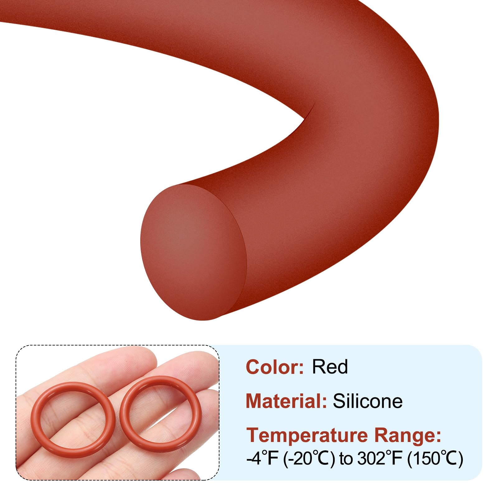 PATIKIL Silicone O-Ring 26mm OD 20mm ID 3mm Width - Image 3