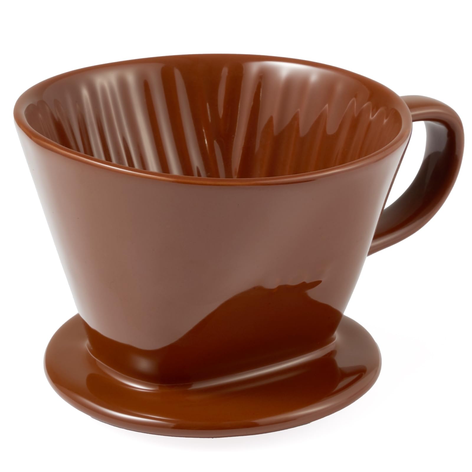 Pour Over Coffee Dripper, Ceramic Pour Over Coffee Maker, Brown
