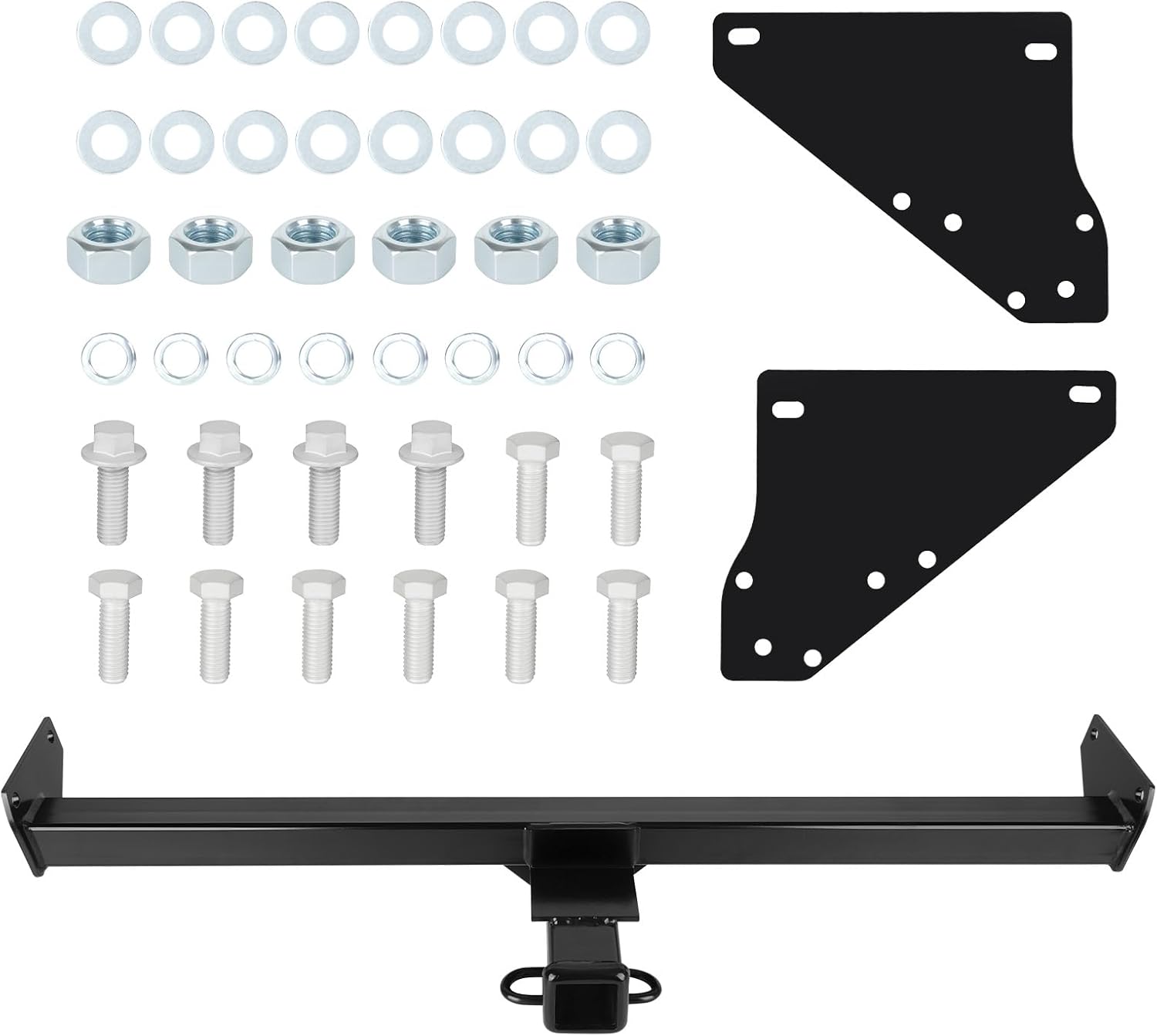 2" Receiver Trailer Hitch for Toyota RAV4/RAV4 Prime 2019-2024, for Lexus NX250/NX350(NOT for F Sport)/NX350h/NX450h+(NOT for F Sport) 2021-2025, Square Tube Frame, Black Class 3 Towing Hitch Kits