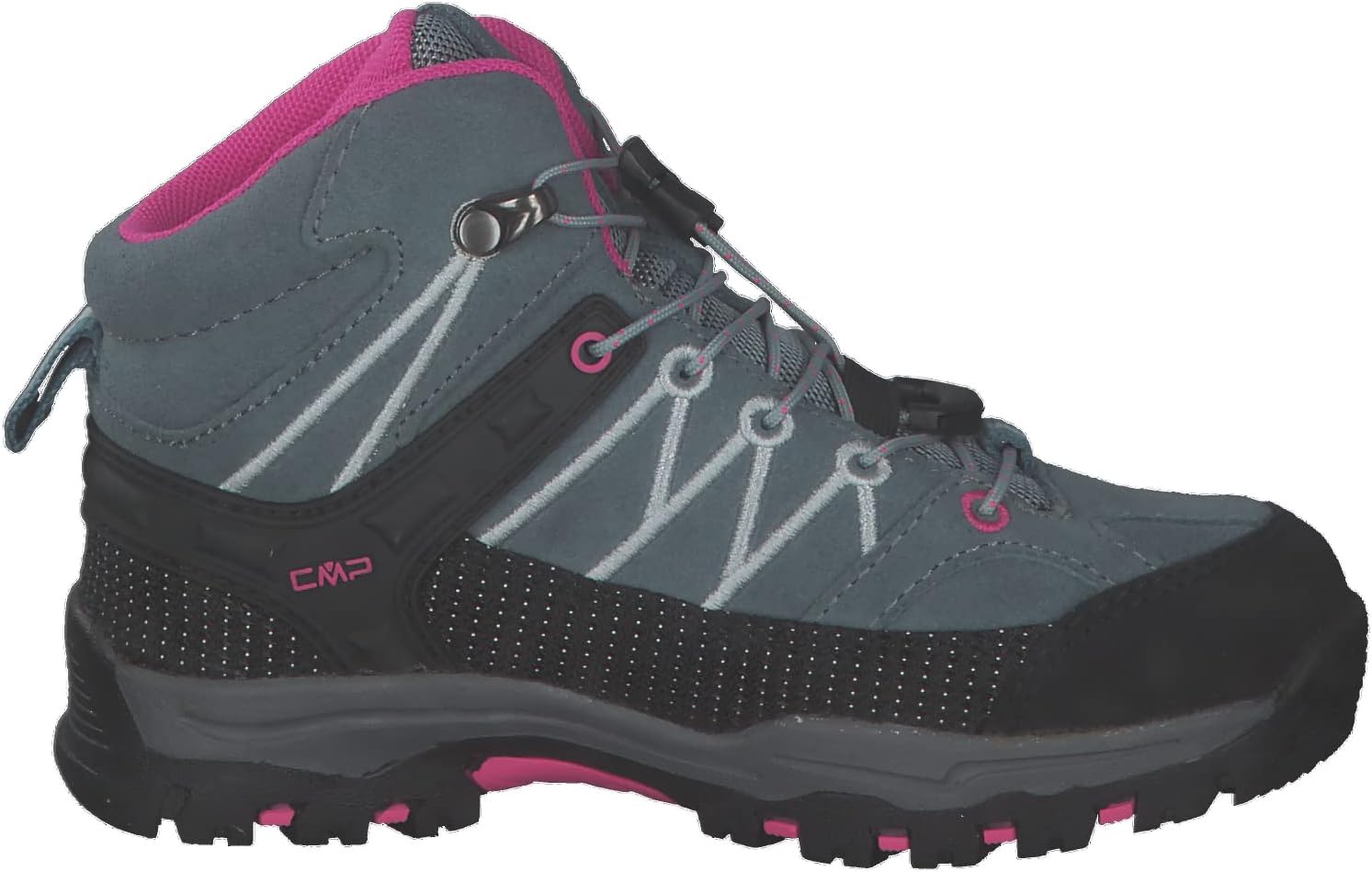 CMP Kids Rigel Mid Trekking Shoes WP, Unisex Kids Shoes, Mineral Green Fluorescent Purple, 35 EU