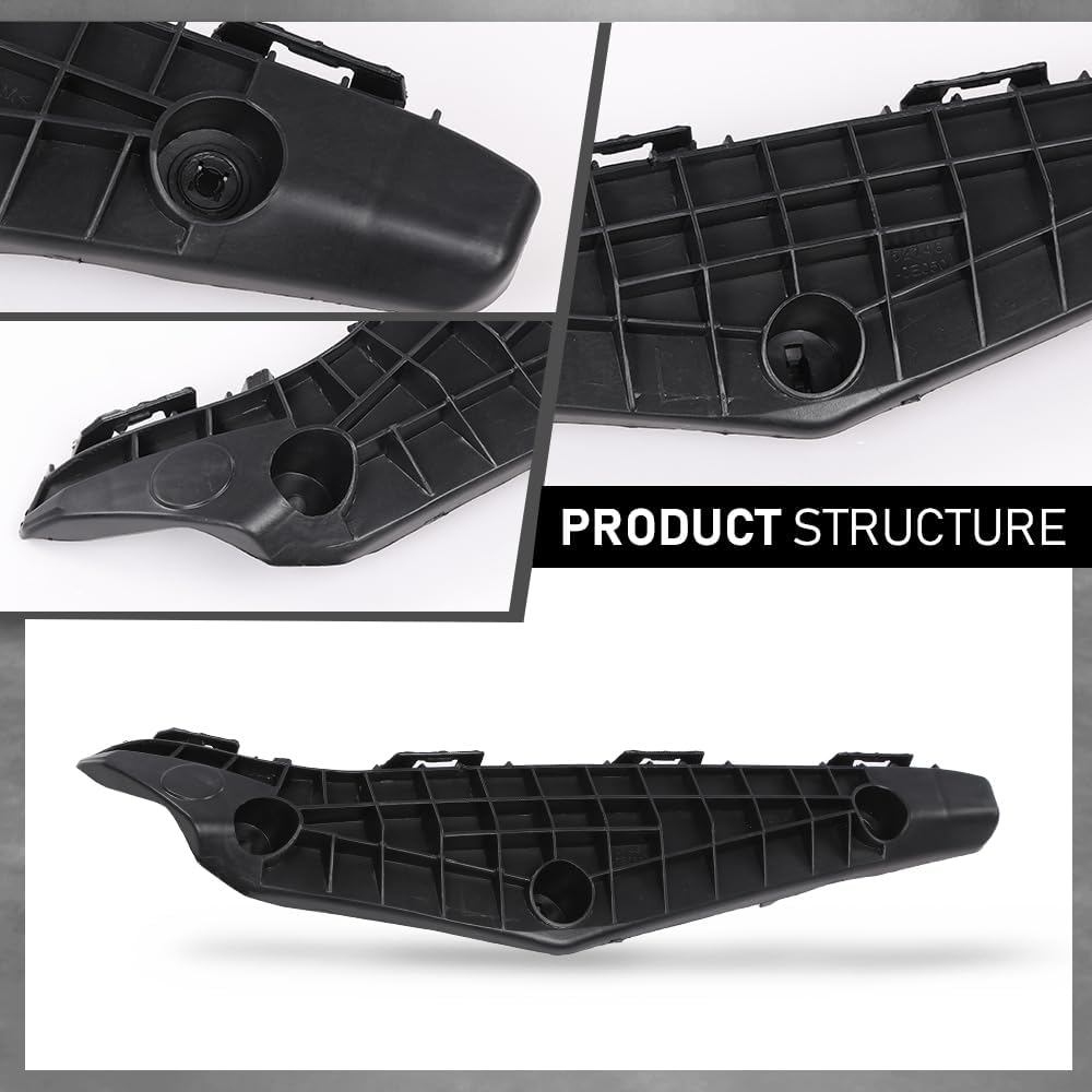 Front Left Side Bumper Support Bracket POM Plastic Black Compatible with Toyota Highlander 2011-2013 521460E040, TO1042120