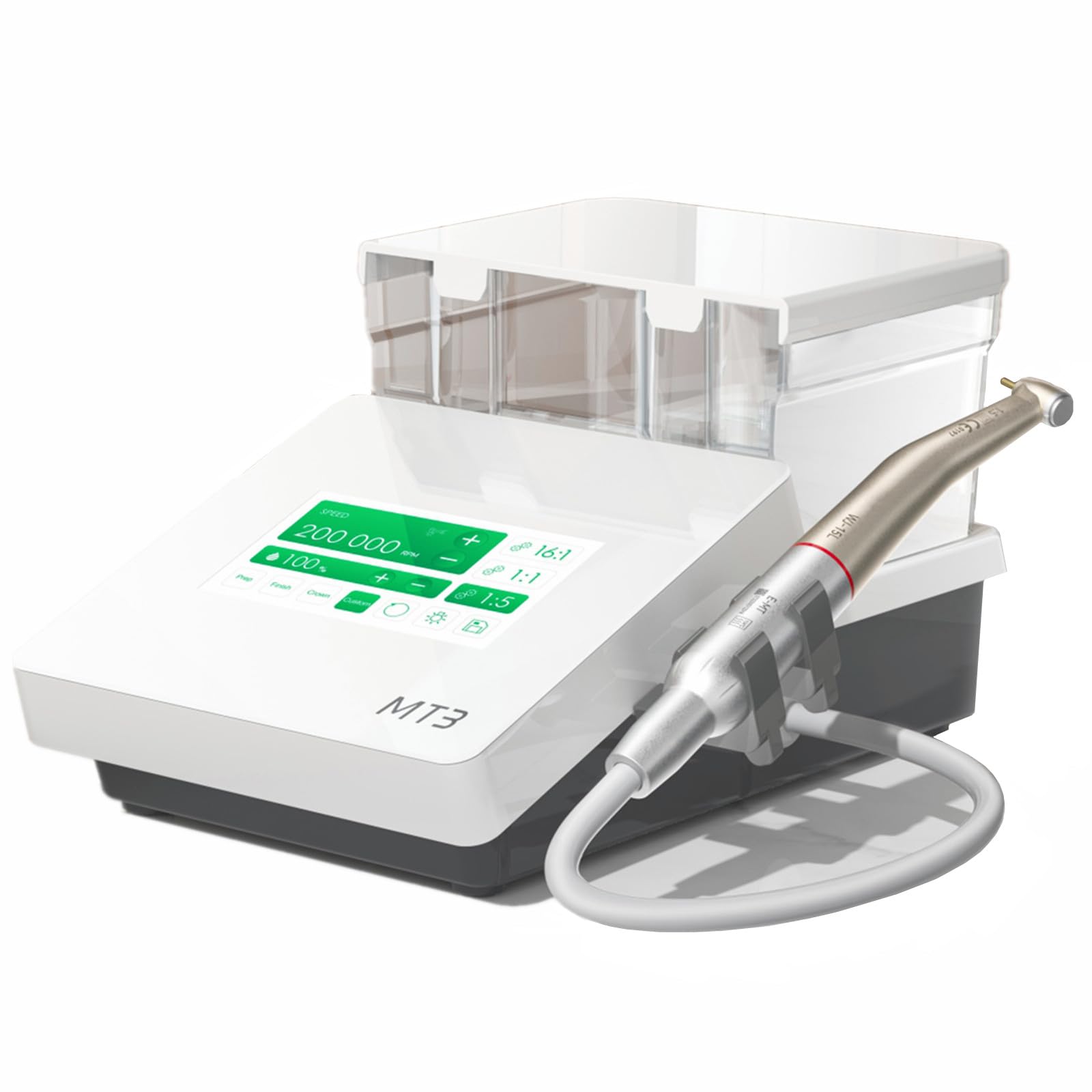 Woodpecker Dental Electric Motor MT3 with Water Supply System, 1:5 Contra Angle LED Handpiece, Sold by JMU