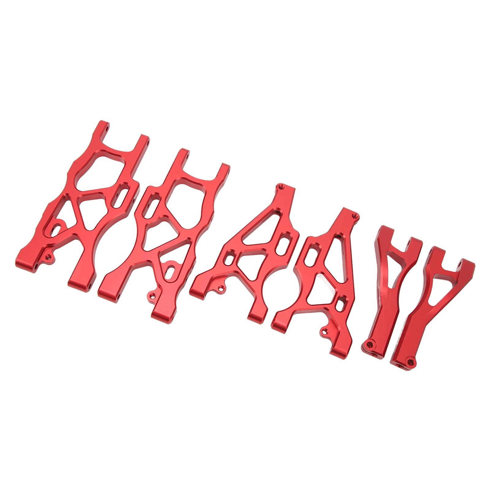 Generic Aluminiowy Zestaw Wahaczy Przednich Tylnych RC Zwiększona trwałość dla Pojazdu MOJAVE 6S 1/7 RC Lekki i łatwy w Montażu (czerwony)