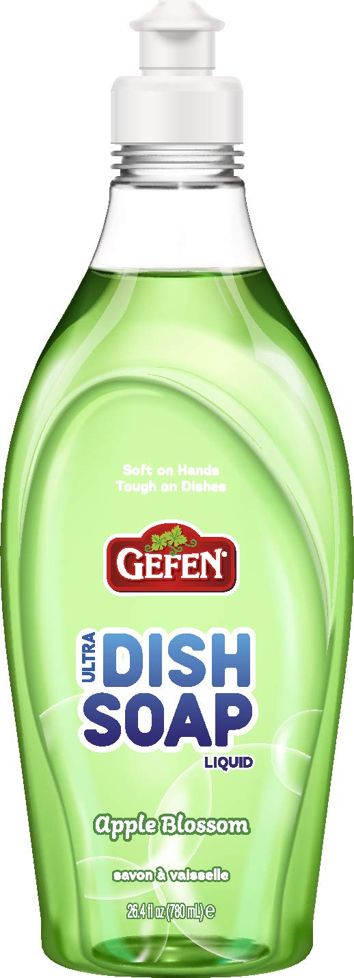Gefen Green Apple Blossom Ultra Dish Soap 26 45oz Soft on Hands Tough on Dishes Kosher