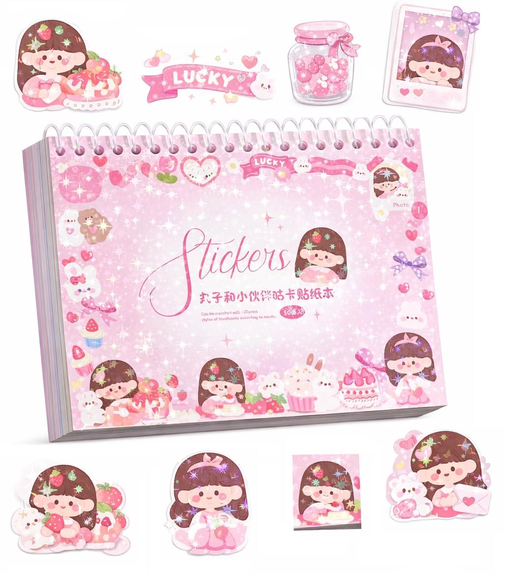 Mini Glitter Sticker Books - Kawaii Designs -22 Mini Glitter Sticker Books - Kawaii Designs -22