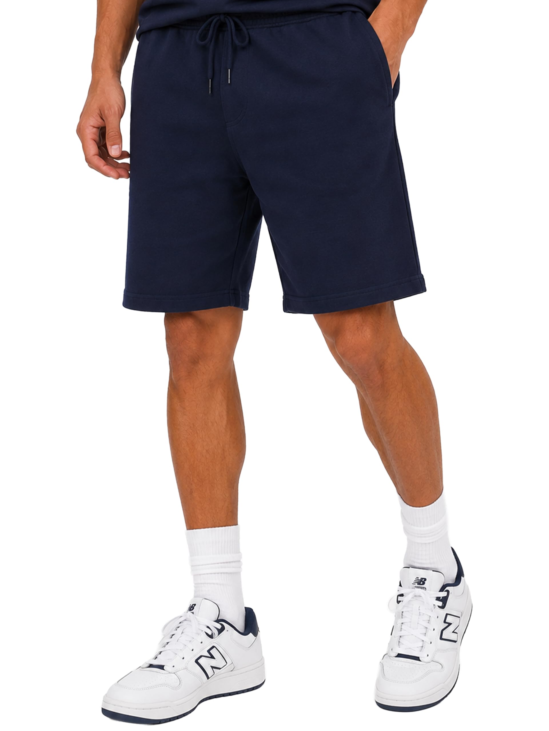 BRAND KRUZE Set maglietta da uomo girocollo a maniche corte tinta unita e pantaloncini casual regular fit