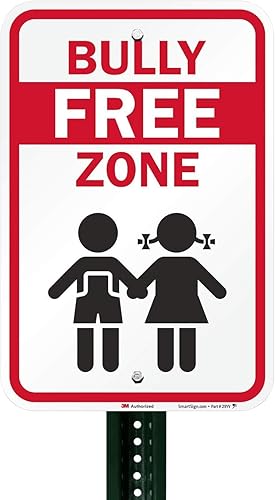 Miniatura 4 de SmartSign Letrero "Bully Free Zone" | Aluminio reflectante de grado de alta intensidad 3M de 12 x 18 pulgadas
