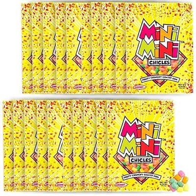 Gerrits Mini Mini Fruit Chicles Gum, 0.79 Ounce Pouches - 20 Count Display Box
