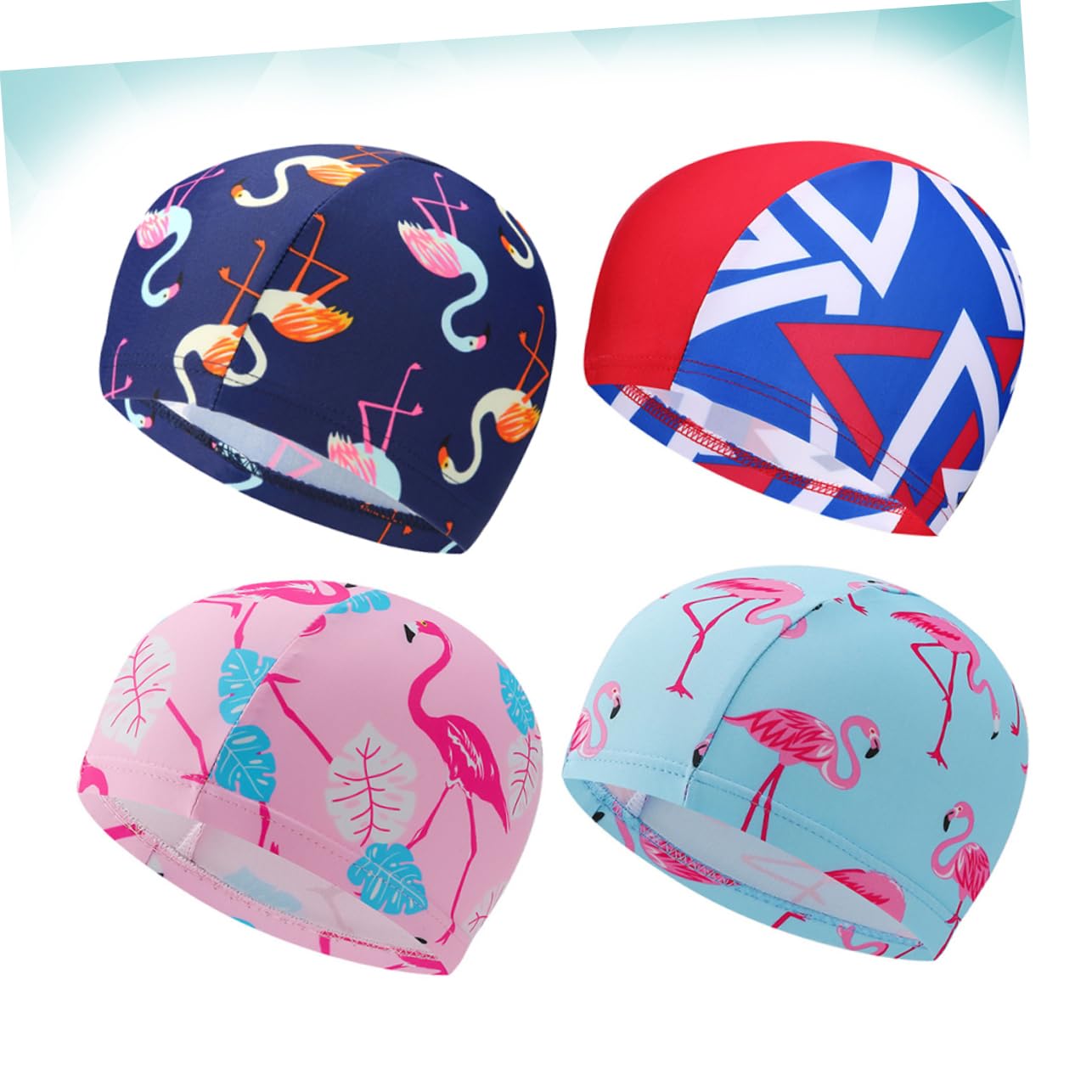 VANZACK 12piezas Gorro De Natación Infantil De Estilo Cartoon Set De Gorro Elástico y Cómodo para Niño Niña y Niñas para Piscina y Actividades Acuáticas