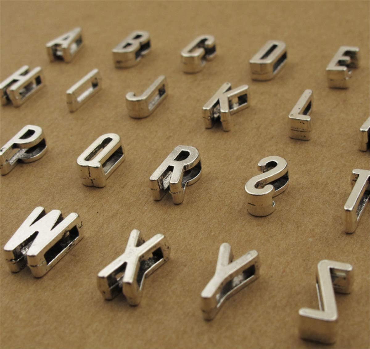 YYaaloa A-Z 26 Alphabet Letter Bracelet Charms (4 set / 104pcs) DIY Charms Pendant for DIY Crafting, Bracelet Necklace Earring Jewelry Making Accessory - Image 6