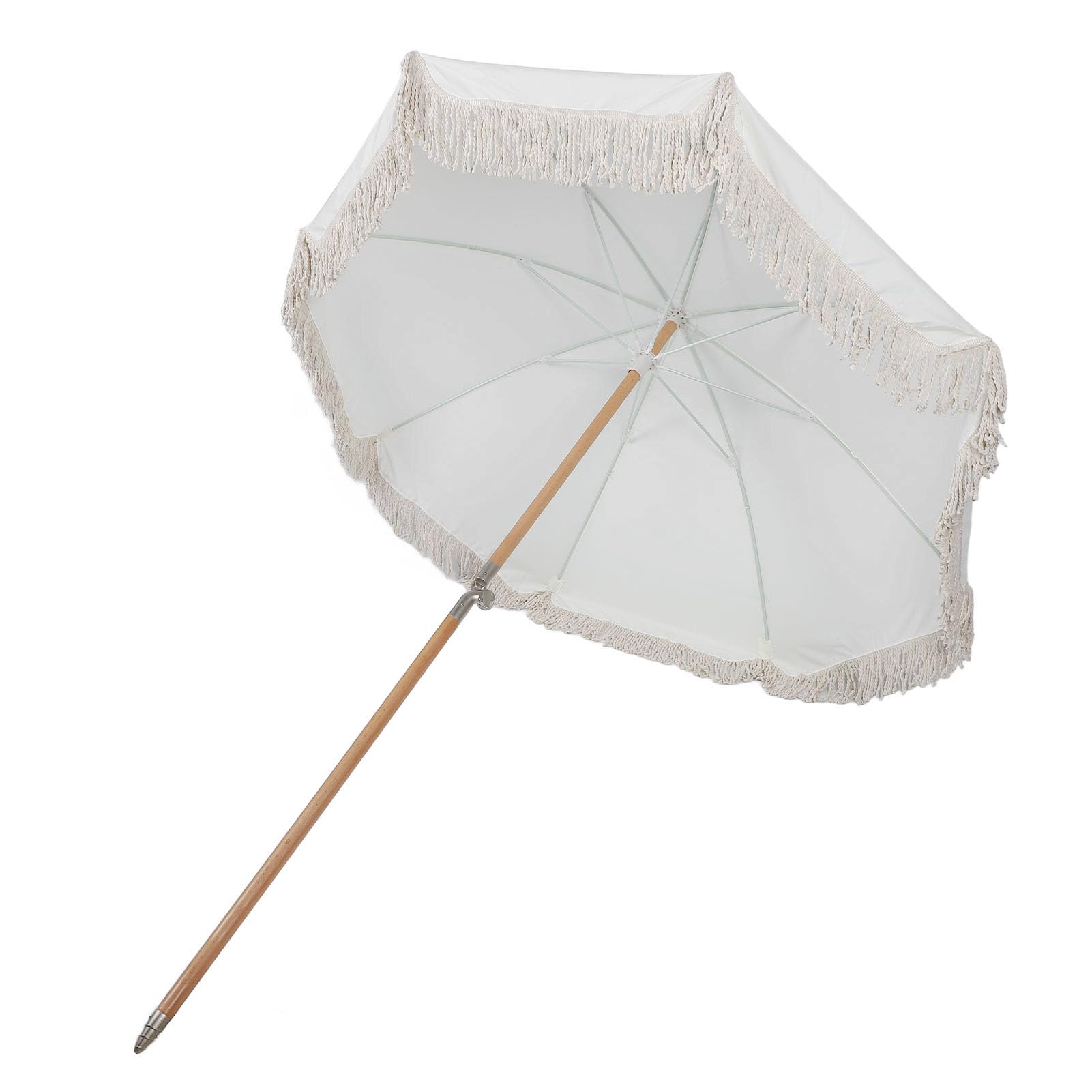 Dilwe Parasol Ogrodowy, Duży, Odporny na Promieniowanie UV, z Frędzlami, Stylowy Wygląd, do Basenu Przydomowego, na Tarasie Ogrodowym, 215 X 180 Cm