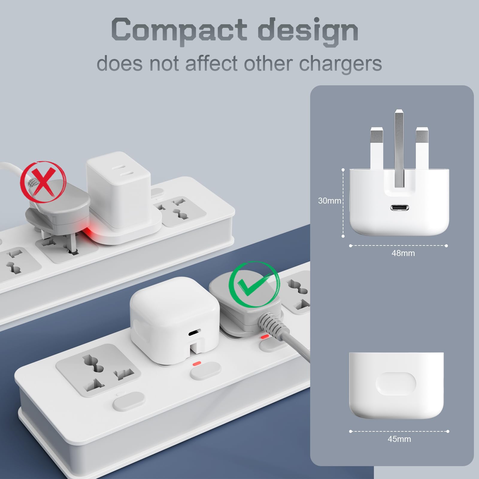 for iPhone 17 16 15 Charger, USB C Fast Charging Adapter with 2M Cable [USBC to C], 2 Pack 25W PD Plug for iPhone 17/17 air/16/15/15/Pro/Pro Max, iPad Pro/Air/Mini — view 2
