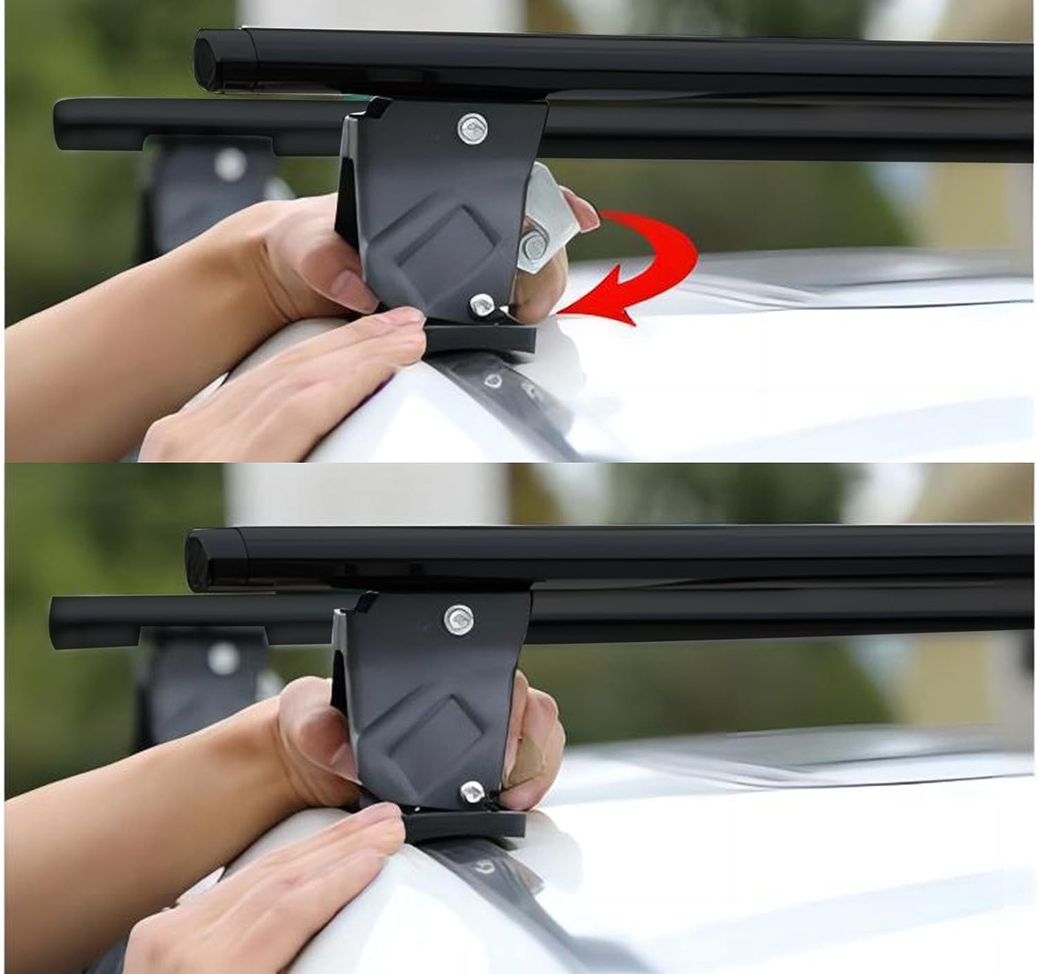 Auto Accessori Lupex - Barre da tetto portapacchi universali 140cm per auto Omologate, per tetto liscio senza rail, adatte per vari modelli 130-140 cm