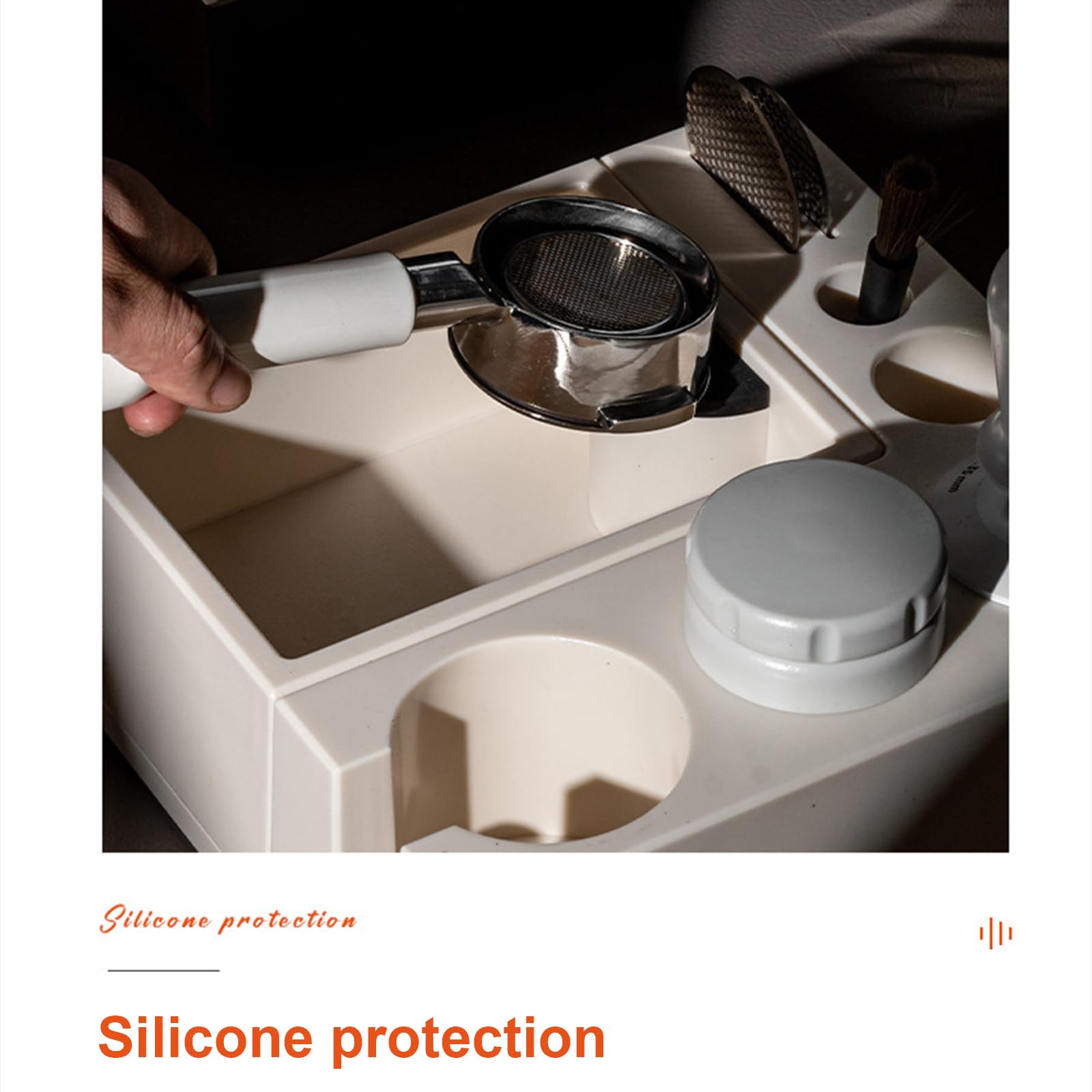 Platzsparende Espresso Werkzeughalter Mit Rutschfester Basis Und Modularem Design Für Die Aufbewahrung Von Kaffeezubehör. Professionelle Organizer Für Kaffeezubehör