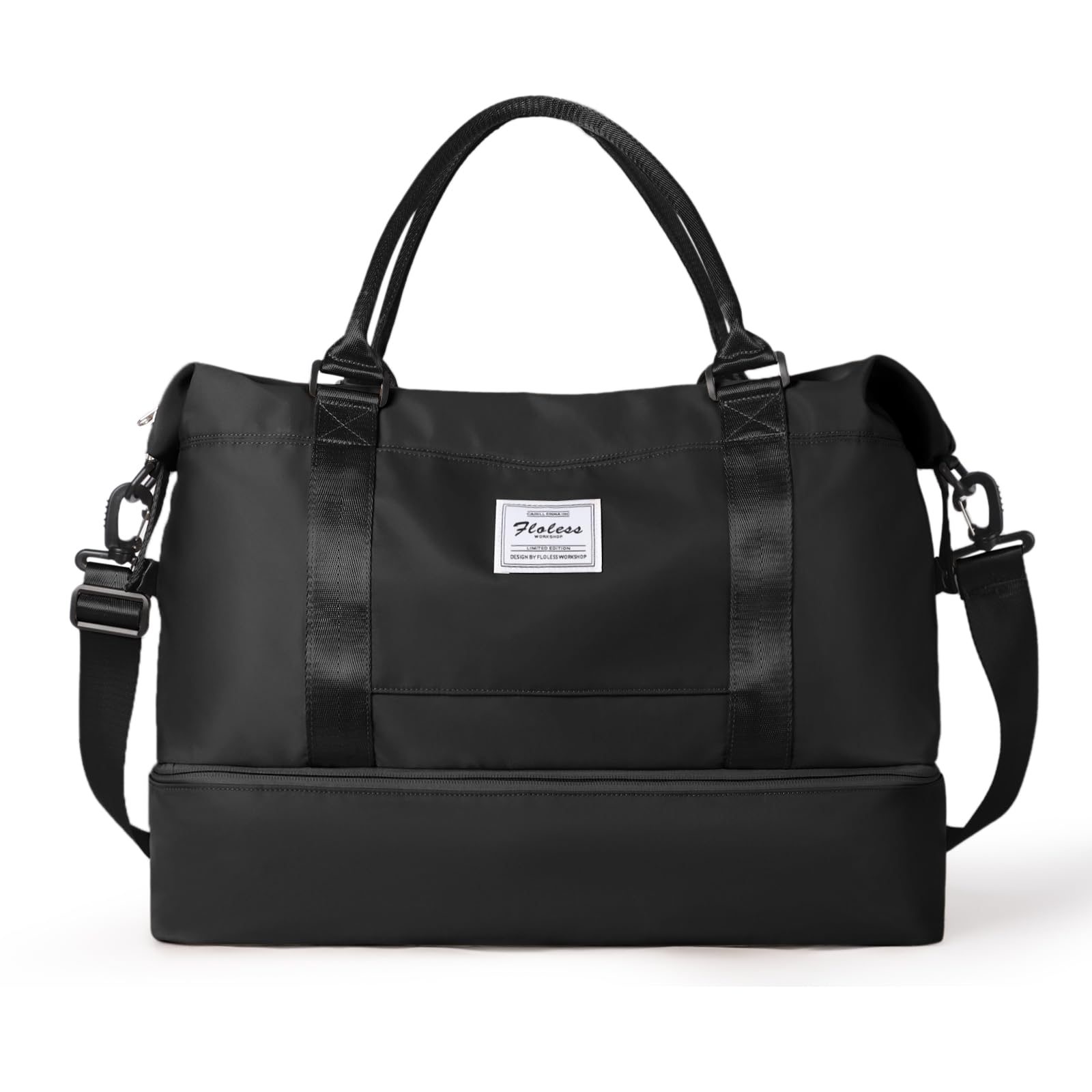 HYC00 Travel Duffel Bag,Carry-on Overnight Weekender Bags for Women,Sports Tote Gym Bag with Wet Pocket