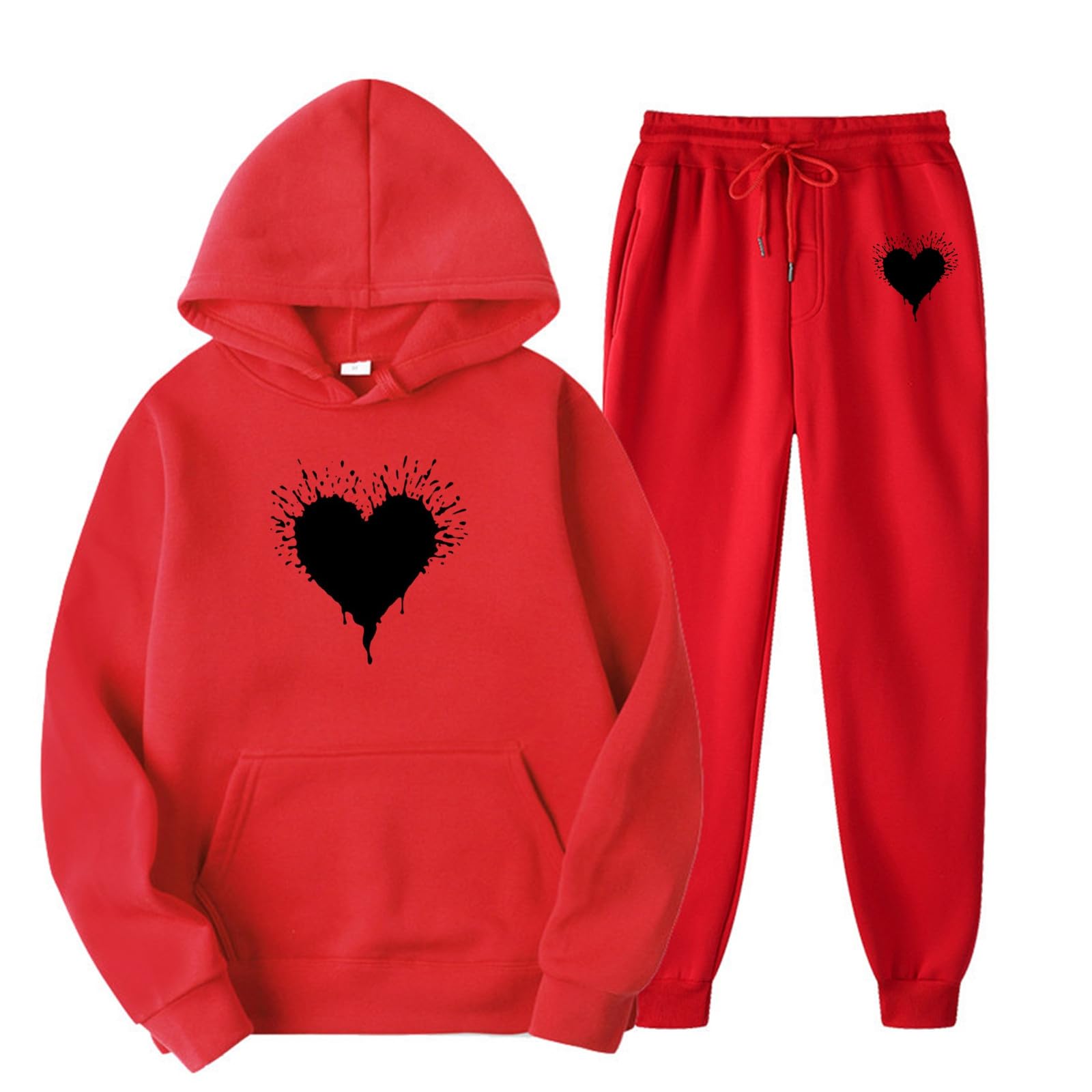Générique Survêtement décontracté, Pantalon de Jogging Souple avec Sweat à Capuche Assorti, idéal pour Les activités Sportives.