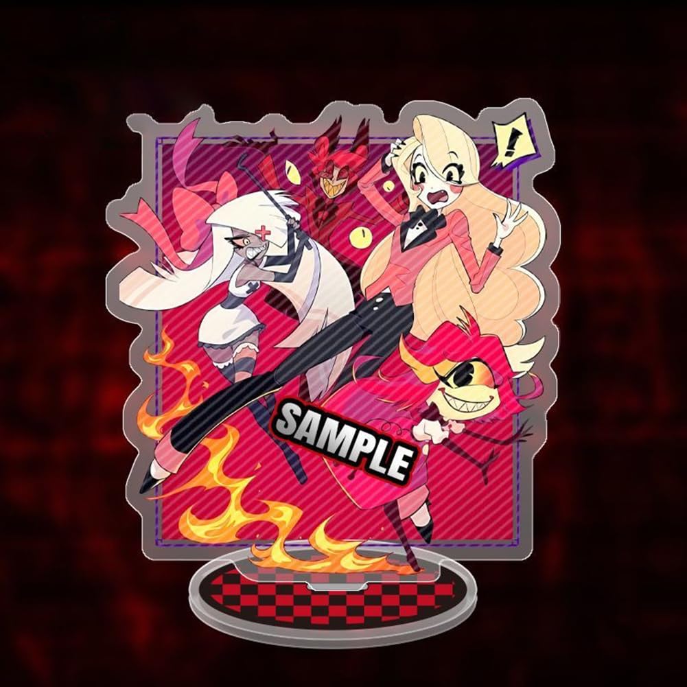Zhongkaihua Hazbin Hotel Charlie Morningstar Lucifer Morningstar Acrylic Stand Figure 15CM Home Display Desktop Standing Plaque Ornament