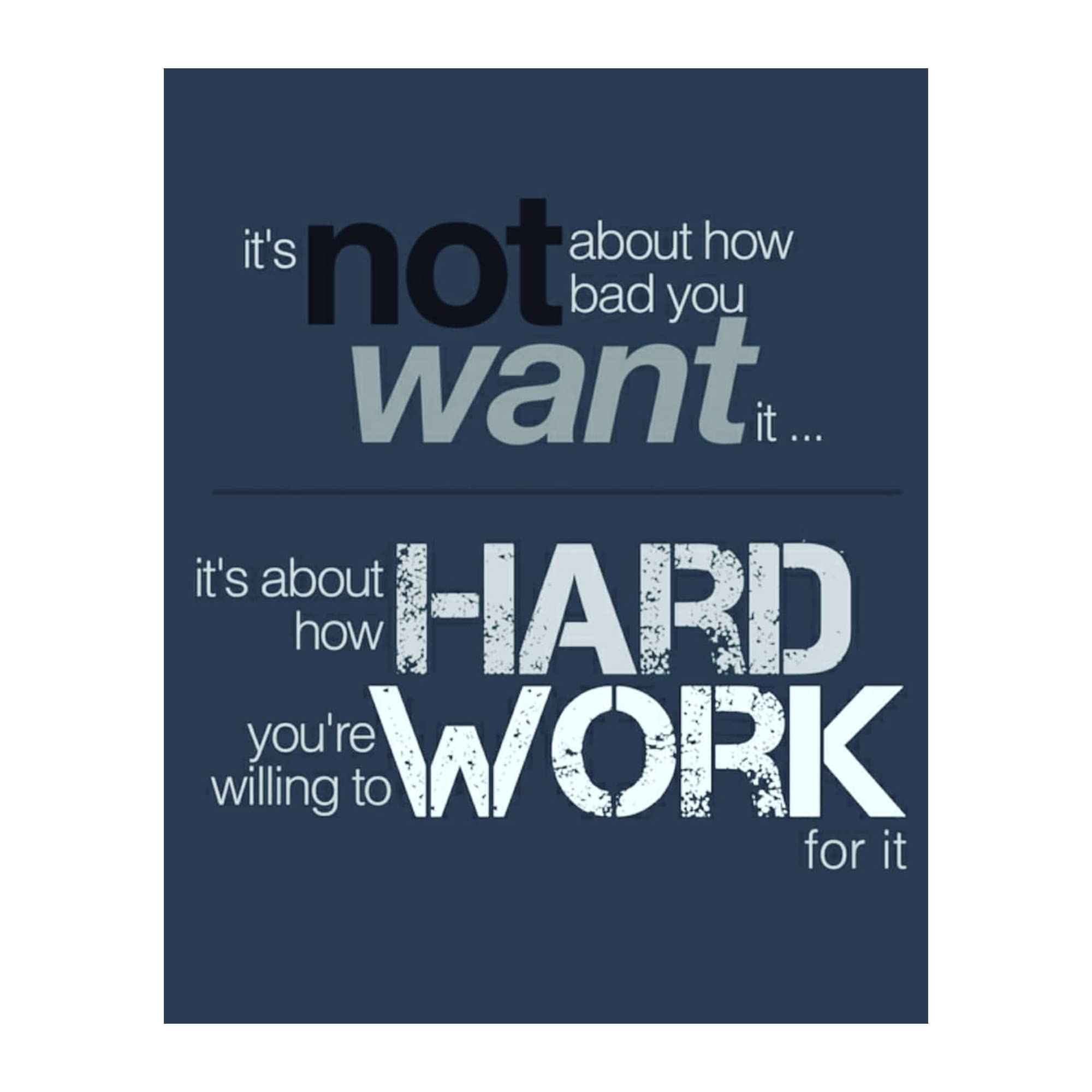 Buy It's Not How Bad You Want It Motivational Wall Art