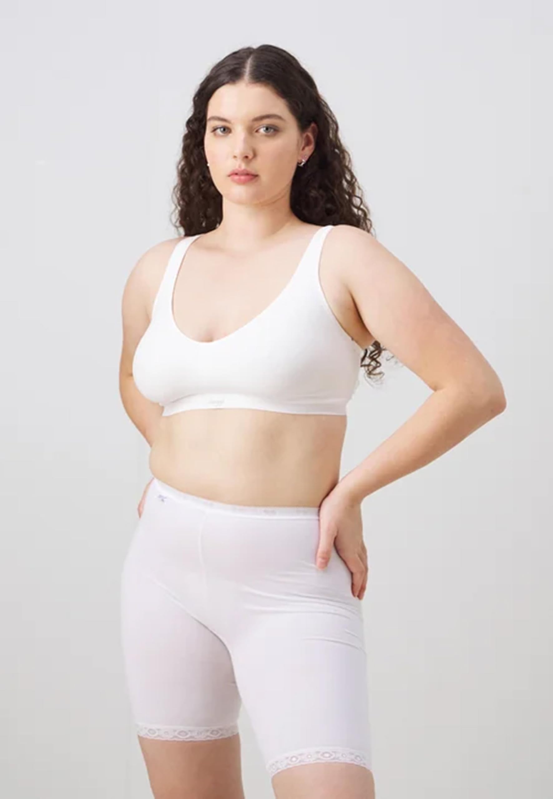 Sloggi 4 Mutanda Donna Long Alta GAMBALETTO Cotone