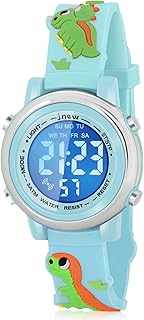 Relojes para niños con alarma impermeable, regalos de dinosaurios para niños y niñas de 3 a 10 años